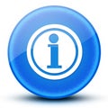 Info eyeball glossy elegant blue round button abstract Royalty Free Stock Photo