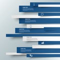 Info graphic blue striped modern template