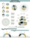 Info graphic circle set elements. Royalty Free Stock Photo