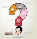 Info graphic design, solution, business Royalty Free Stock Photo