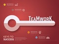 Info graphic design, , template, key to success, teamwork Royalty Free Stock Photo