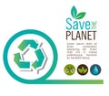 info graphic recycle ecological icon design
