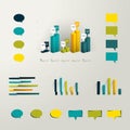 Info graphic set elements. Collection of plastic 3 Royalty Free Stock Photo