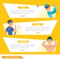 Info graphic sport golf, tennis and swimming