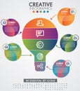 Infographic elements idea 5 steps timeline diagram template step by step, chart, graph presentation. Business progress