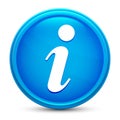 Info icon glass shiny blue round button isolated design vector illustration Royalty Free Stock Photo