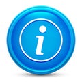 Info icon glass shiny blue round button isolated design vector illustration Royalty Free Stock Photo