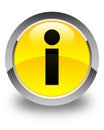 Info icon glossy yellow round button Royalty Free Stock Photo