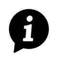 Info icon, Information sign icon. Info speech bubble symbol. i letter vector. Royalty Free Stock Photo