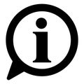 Info icon, Information sign icon. Info speech bubble symbol. i letter vector. Royalty Free Stock Photo