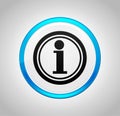 Info icon round blue push button Royalty Free Stock Photo