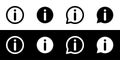 Info icon set. Tips, hint, clue, guide, instruction, or