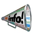 Info Information Bullhorn Megaphone Update Alert Royalty Free Stock Photo