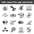 Info management, data analytic icons