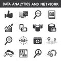 Info management, data analytic icons