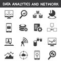 Info management, data analytic icons