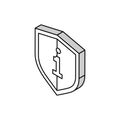 info protection isometric icon vector illustration Royalty Free Stock Photo