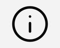 Info Round Button Information Circle Symbol Icon Help Desk Guidance Support Center Customer Service Call Question Queries Balck
