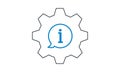 Info setting icon outline style vector graphical symbol.