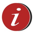 Info symbol icon - red