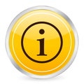 Info symbol yellow circle icon