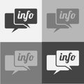 Info vector set icon in the cloud. Info illlustration.