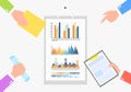 Infochart Business Statistics Information Data Royalty Free Stock Photo