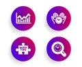 Infochart, Safe time and Quick tips icons set. Time management sign. Stock exchange, Hold clock, Tutorials. Vector