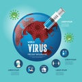 Virus corona covid 19 Infographic geometric design vector