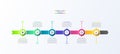 Circular diagram infographic timeline options or steps template