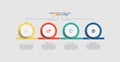 Circular timeline steps infographics template