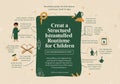 Infographic with an abstract design and nonsensical text suggesting a structured Royalty Free Stock Photo