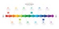 Infographic Arrow template for business. 12 Months modern Timeline element diagram calendar, 4 quarter milestone presentation