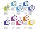 Infographic Authentication template. Icons in different colors. Include Code, Palm Recognotion, Fingerprint Recognotion
