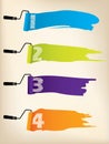 Infographic background design with paint rollers Royalty Free Stock Photo