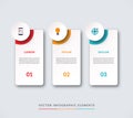 Infographic banner with 3 circles and tabs Royalty Free Stock Photo