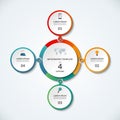 Infographic banner with 4 options