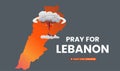 Pray for lebanon vector design