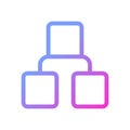 Infographic blocks pixel perfect gradient linear ui icon Royalty Free Stock Photo