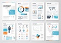 Infographic brochure elements for business data visualization Royalty Free Stock Photo