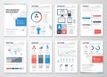 Infographic brochure vector elements collection for business