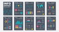 Infographic brohucres data visualization vector