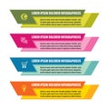 Infographic business concept - colored horizontal vector banners. Infographic template. Infographics design elements Royalty Free Stock Photo
