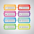 Infographic business concept - colored vector banners. Infographic template. Royalty Free Stock Photo