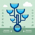 Infographic Business Concept with Icons - Capacity and pipes system vector illustration