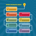 Infographic business concept illustration. Lightbulb - creative idea process banners. Royalty Free Stock Photo