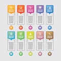 Infographic business concept - vertical vector banners with icons for presentation, booklet, website and other design project. Royalty Free Stock Photo