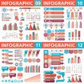 Infographic business design elements - vector illustration. Infograph template collection. Creative graphic set