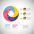 Infographic business diagram with information strategy