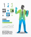 Infographic business geometric concept design colour .